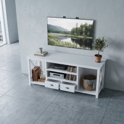 TV bänk Ulvestad kryss Vit 150x50x65cm