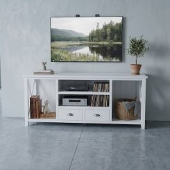 TV bänk Ulvestad kryss Vit 150x50x65cm
