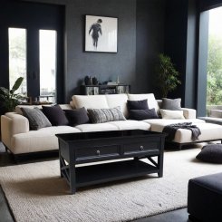 Soffbord Sörfors Svart 110x60x50cm