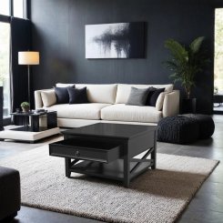 Soffbord Ällön Svart 80x80x50cm