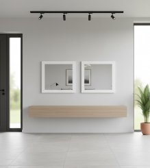 Spegel Ed Vit 80x80cm