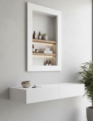 Spegel Draget Vit 60x90cm