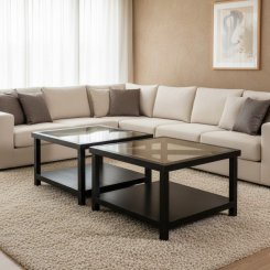 Soffbord Robertsfors Svart 80x80x50cm