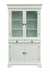 Vitrinskåp Ekerö Vit 105x42x190cm