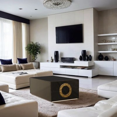 Soffbord Winwick Svart (svart glastopp) 110x60x39cm