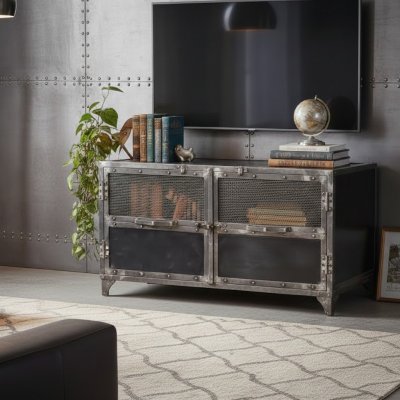 tv bänk svart