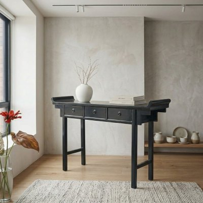 Skänk Weihai Svart B146xD33xH91cm