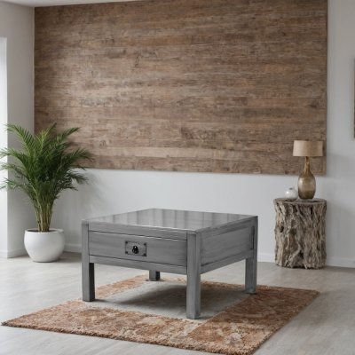 Soffbord Linyi Grå lådor 80x80x50cm