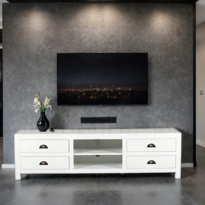 TV bänk Ongzou Vit 180x50x50cm