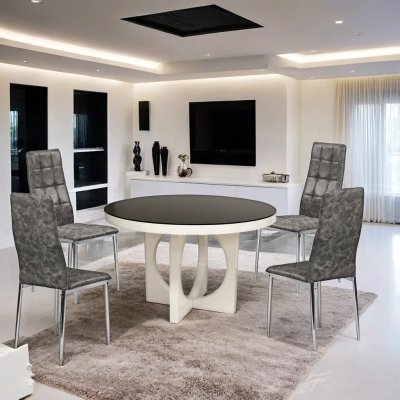 matgrupp bord + 4 stolar