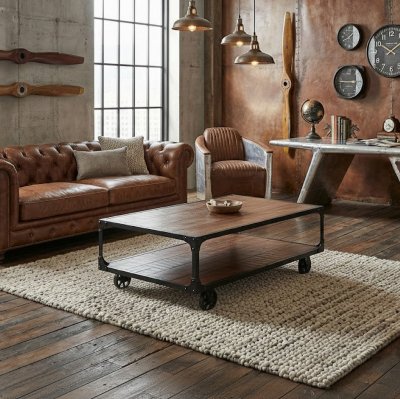 Soffbord Poling Akacia-brun 115x60x40cm