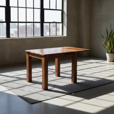 Matbord Lakadia 75x75cm+1x40cm ilägg