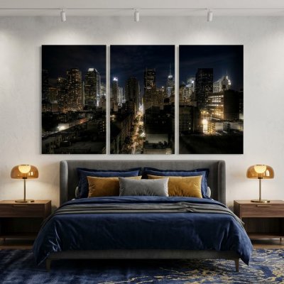 canvastavla city natt