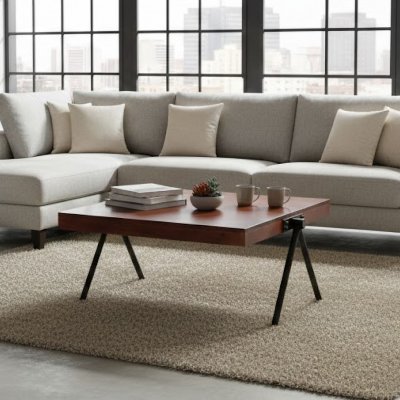 Soffbord Plymouth Akacia brun 80x80x38cm.