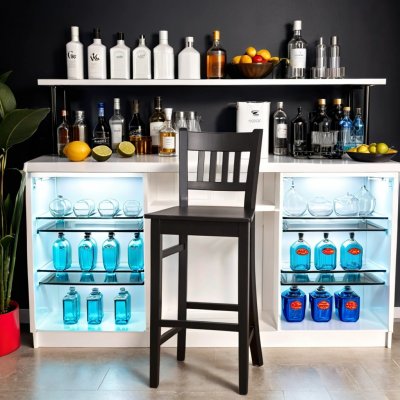 Barstol Amalia Svart 47x47x117cm