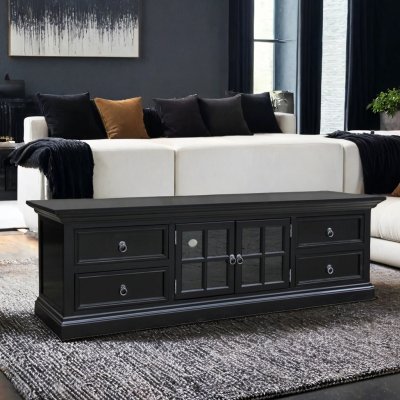 TV bänk Halvik Svart 180x50x56cm