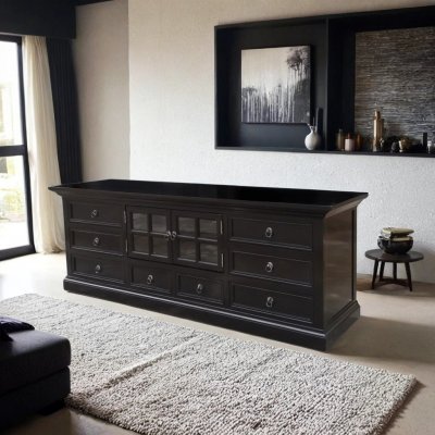 TV bänk Lerviken Svart 180x50x65cm