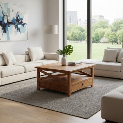 Soffbord Nalgonda natur 80x80x50cm