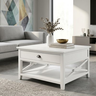 Soffbord Fredrika Vit 80x80x50cm
