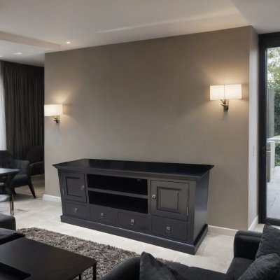 TV bänk Stockvik Svart 150x50x65cm