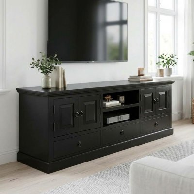 tv bänk svart